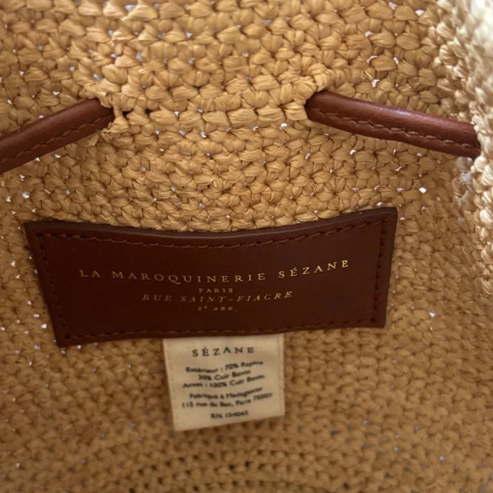 Sezane Tan and Brown Woven Bag - Picture 8 of 8